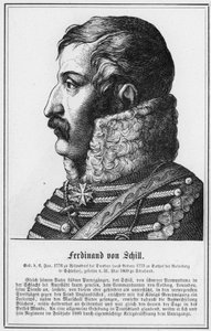 Ferdinand von Schill (gravure) - German School