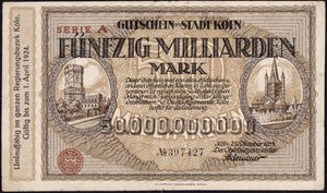 Billet de cinquante milliards de marks, 1923