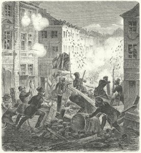 Combat à une barricade devant l