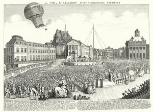 Vol du ballon des frères Montgolfier à Versailles - German School