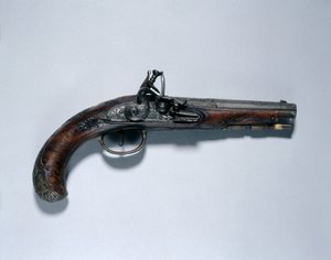 Pistolet à silex, fabricant de canons Johann Andreas Kuchenreuter (1716-1795), vers 1750 - German School