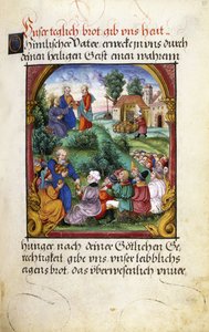 Folio 55 : La Multiplication des pains, 1551 - German School