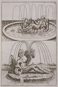 Fontaines, de Architectura Curiosa Nova par Georg Andreas Bockler (1617-85), publié en 1704