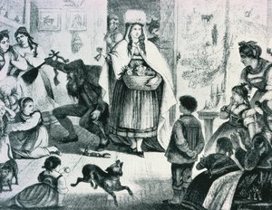 Frau Berchta apporte des cadeaux au Rhineland - German School