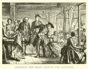 Frédéric le Grand visitant les usines - German School