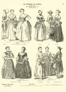Costumes bourgeois français et allemands, fin XVIIIe siècle - German School