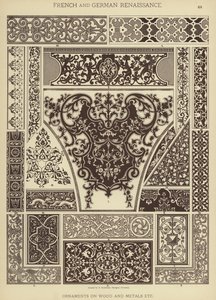 Renaissance française et allemande, Ornements sur bois et métaux - German School