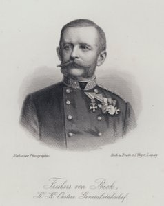 Friedrich von Beck-Rzikowsky, général autrichien (gravure) - German School