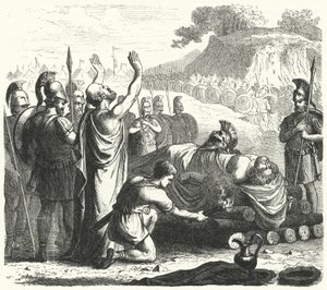 Cérémonie funéraire après la bataille de Coronée, 394 av. J.-C. - German School