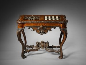 Table de jeu, Mayence, vers 1735 (marqueterie de bois et d