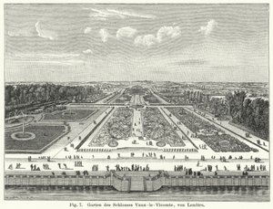 Conception de jardin : jardins du Château de Vaux-le-Vicomte, Maincy, France, aménagés par André le Nôtre au XVIIe siècle - German School