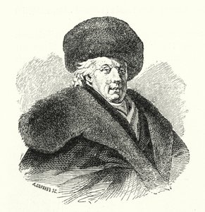 Gavrila Derjavine, poète russe (gravure) - German School