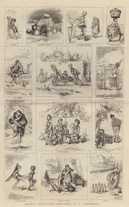 Esquisses de caractères allemands - German School