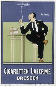 Publicité allemande pour les cigarettes Laferme - German School