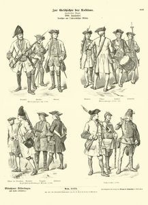 Uniformes militaires allemands et autrichiens, XVIIIe siècle - German School