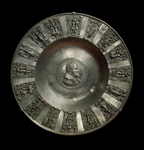 Art allemand : plat saxon en étain vers 1560