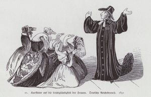 Caricature allemande sur la crédulité des femmes - German School
