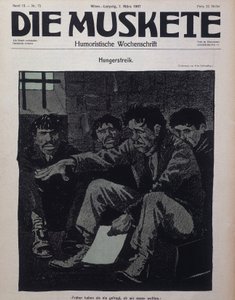 Journal de comédie allemand Die Muskete publié en 1907 - German School