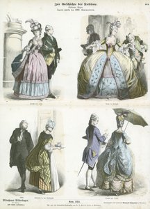 Costumes allemands, seconde moitié du 18ème siècle - German School