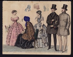 Planche de mode allemande, milieu du XIXe siècle - German School