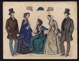 Planche de mode allemande, milieu du XIXe siècle - German School