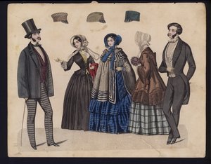 Planche de mode allemande, milieu du XIXe siècle - German School