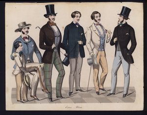 Planche de mode allemande, milieu du 19e siècle - German School