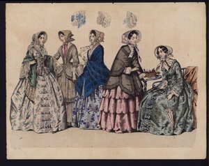 Planche de mode allemande, milieu du XIXe siècle - German School
