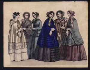 Planche de mode allemande, milieu du XIXe siècle - German School