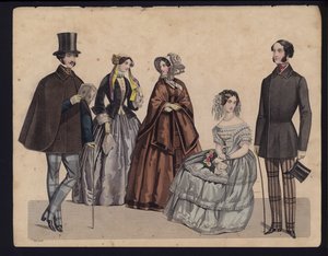 Planche de mode allemande, milieu du 19e siècle - German School