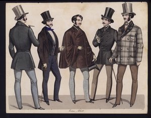Planche de mode allemande, milieu du XIXe siècle - German School