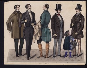 Planche de mode allemande, milieu du XIXe siècle - German School