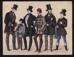 Planche de mode allemande, milieu du 19e siècle - German School