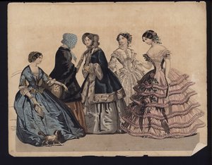 Planche de mode allemande, milieu du 19ème siècle - German School