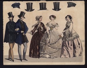 Planche de mode allemande, milieu du 19ème siècle - German School