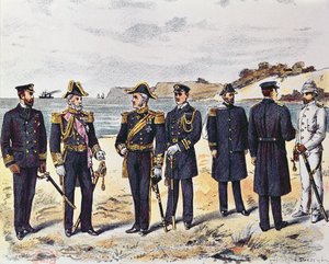 Uniformes de la marine allemande, fin du XIXe siècle - German School