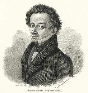 Giacomo Leopardi, philosophe, poète et philologue italien - German School