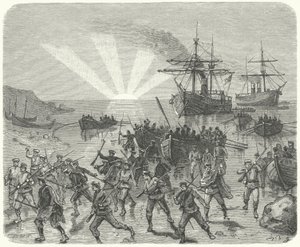 Giuseppe Garibaldi débarquant à Marsala, Sicile