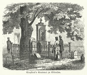 Tombe du poète allemand Friedrich Gottlieb Klopstock, Ottensen, Hambourg
