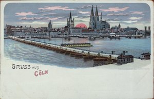 Carte de vœux de Cologne, avant 1900 - German School