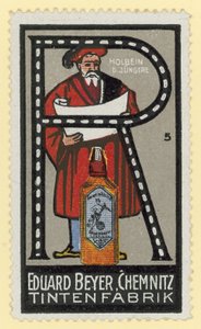 Hans Holbein le Jeune, artiste allemand (lithographie couleur) - German School