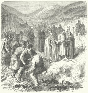 Harald Gille, roi de Norvège, subissant l