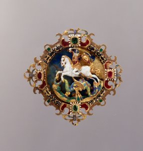 Agrafe de chapeau représentant Saint Georges