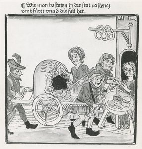Marchand de crêpes et de bretzels, pendant le Concile de Constance en 1417, d