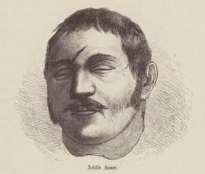 Tête de Ferdinand von Schill, soldat prussien qui s