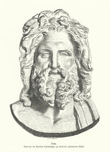Tête de Zeus, dieu grec antique - German School