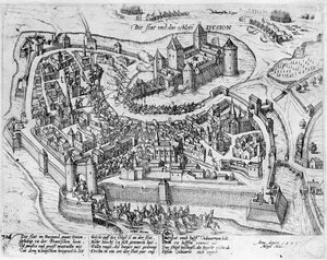 Henri IV (1553-1610) entrant à Dijon, après sa victoire à Fontaine-Française sur les Espagnols, 5 juin 1595