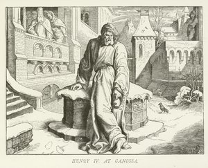 Henri IV à Canossa - German School