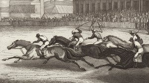 Courses de chevaux en Angleterre. Illustration pour Bilder-Atlas - German School