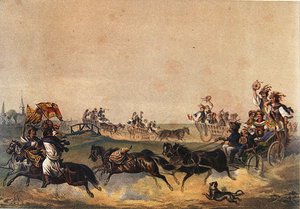 Procession de mariage hongrois, vers 1855 - German School